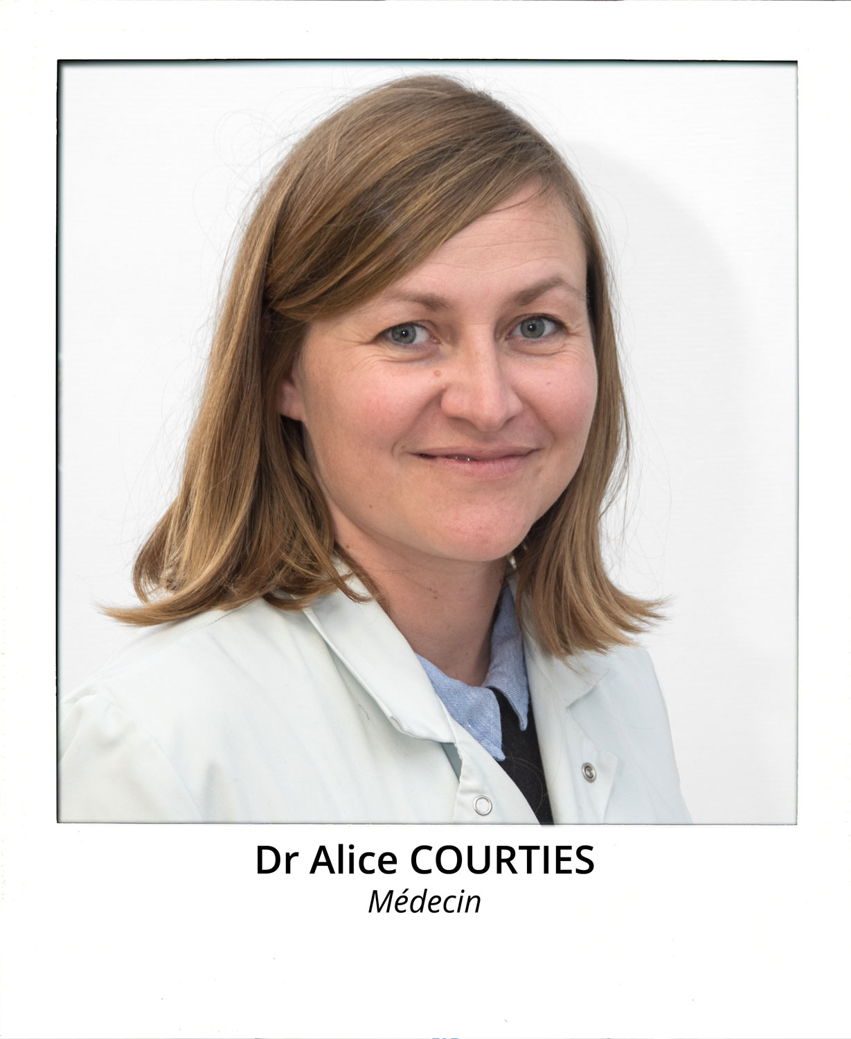 Portrait de Dr Alice Courties